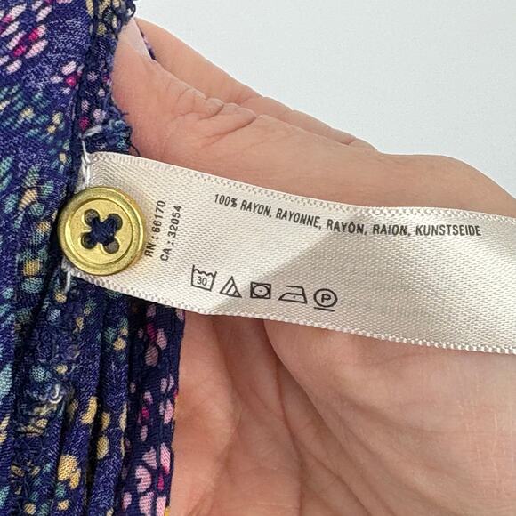 Anthropologie Floreat Daphne Multicolor Floral Print Wide Leg Jumpsuit Size XS - Picture 7 of 11